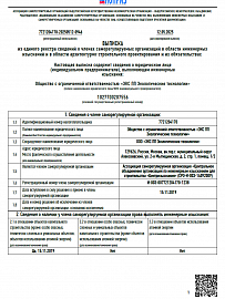 4.01 ВЫПИСКА ИЗ РЕЕСТРА. Ассоциация саморегулируемая организация «Центральное объединение организаций по инженерным изысканиям для строительства «Центризыскания»